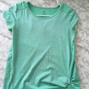 Champion Cinched Side Aqua Green T-Shirt